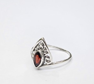 925 Silver Marquise Cut Garnet <b>Ring</b> Vintage <b>Crown</b> Design Women's Gemstone Jewelry Occasion Wear & Perfect Gift For Anniversary - Product Image 2