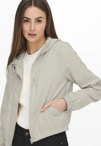 Chaqueta Bomber con Capucha y Cierre de Cremallera, Resistente al Viento, Tejido de Poliéster, para Otoño, Color Sólido, Corte Regular, Manga Larga - Product Image 4