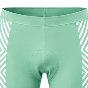 Ensemble maillot et short de cyclisme vert menthe et blanc, manches courtes, fermeture éclair intégrale, respirant, rembourré, pour course à vélo, entraînement, vêtements de sport d'équipe - Product Image 5