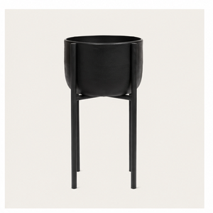 Vintage Minimalist Indoor Black Metal Plant <b>Stand</b> Floor-Standing Iron Flower <b>Pot</b> Rack for Living Room and Balcony Home Decor - Product Image 1