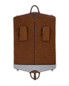 Sac de Voyage Pliable en Cuir et Toile de Haute Qualité pour Vêtements, Housse de Transport Robuste à Fermeture Éclair pour Hommes LCGB-0002 - Product Image 6