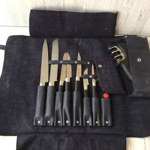 Étui de transport de luxe en cuir véritable durable, anti-odeur, pour couteaux de chef, sac de voyage, étui pour ustensiles de cuisine LSKR-0112 - Product Image 3