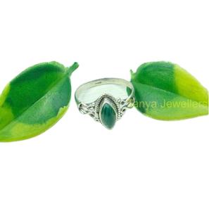 Bague en malachite, bague en argent sterling 925, pierre verte pour femme, bague de fiançailles, bijoux en malachite par le fabricant au meilleur prix - Product Image 1
