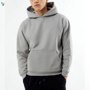 Sweat à capuche surdimensionné en molleton épais 100 % coton, doublé, sans cordon, avec logo personnalisé - Product Image 6