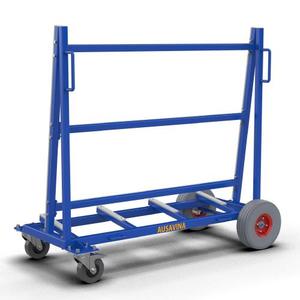 Blue Steel Slab Trolley With Four Wheels 1200x800mm Industrial Movable Platform Cart Powder Coated Frame - Product Image 3