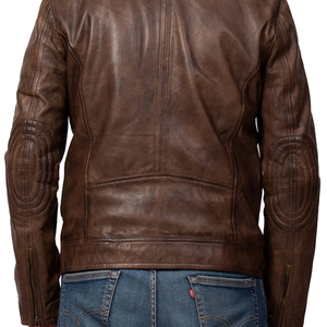 <b>Men's</b> High Quality Cowhide Leather Biker <b>Jacket</b> Retro Style Streetwear Bulk Order Manufacturer - Product Image 2