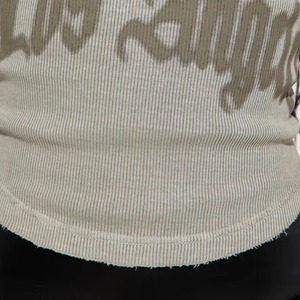 Débardeur en tricot pour femme, imprimé Los Angeles, col rond, sans manches, style streetwear, gris - Product Image 6
