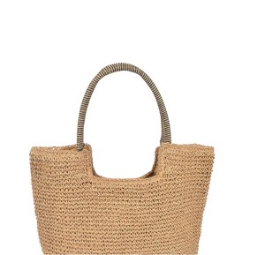 Découvrez la touche d'élégance estivale ultime avec ce magnifique sac en fil naturel, conçu avec une poignée robuste et un intérieur spacieux. - Product Image 4