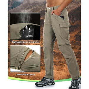 Pantalon de randonnée convertible pour homme 2026 – Coupe droite, séchage rapide, avec poches, zippable et amovible - Product Image 5