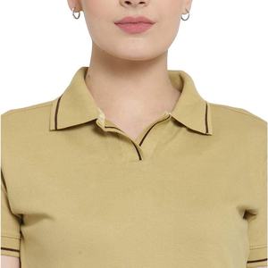 Camiseta Polo de Algodón para Mujer con Logotipo Personalizado, Color Liso, Corte Casual, Nuevo Diseño, Uso Diario - Product Image 6