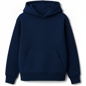 เสื้อสเวตเชิ้ตมีฮู้ดสีน้ำเงินกรมท่าสำหรับผู้ชาย ทรงปกติ สีพื้น ดีไซน์กระเป๋าเสื้อ สวมใส่สบายๆ สำหรับฤดูใบไม้ร่วง - Product Image 5