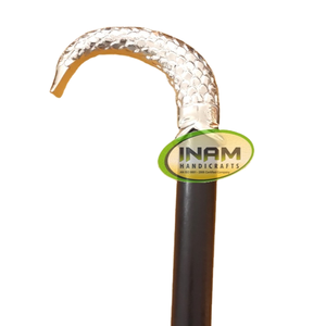 Bâton de marche en bois fait à la main de styliste avec poignée de poisson en laiton/cannes de marche en bois de styliste avec poignée de poisson en laiton - Product Image 1