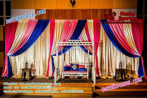 Decoraciones Coloridas para Escenarios de Bodas Indias, Decoración Nocturna para DJ Musulmanes, Decoración Colorida para Bodas Hindúes, Diseño de Escenario para Sangeet en Suiza - Product Image 4