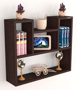 Estante de Pared de Madera para Libros Abiertos Skybow (Nivel 5 Wenge) para Sala de Estar, Estudio, Oficina, Biblioteca, Dormitorio, Cocina - Product Image 3