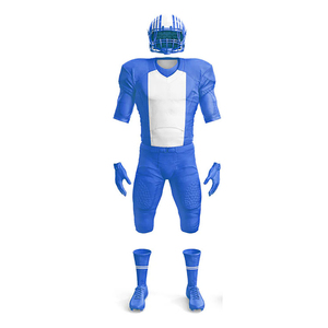 ชุดอเมริกันฟุตบอลชาย สีเหลืองขาว คอวี แขนสั้น เสื้อเจอร์ซีย์แบบมีแผ่นรอง กางเกง ถุงมือ รองเท้าสตั๊ด ชุดกีฬาฤดูร้อน 100% - Product Image 4