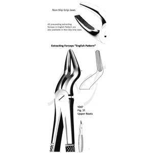 คีมถอนฟันแบบมืออาชีพ รุ่น Fig. 51A สำหรับรากฟันส่วนบน แบบอังกฤษ ชนิดเบโยเน็ต เกรดทางการแพทย์ ทำจากเหล็กกล้าไร้สนิม - Product Image 1