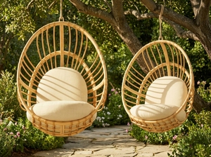 Wholesale Rattan Garden Hanging Chair Egg Swing with Soft Cushion Indoor Outdoor Balcony Garden Handmade Furniture Vietnam - Product Image 4