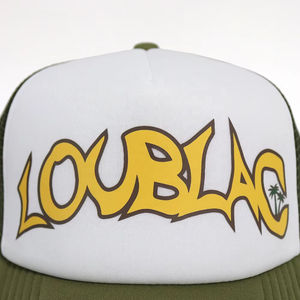 Gorra deportiva de malla blanca de sarga azul marino de 6 paneles personalizada al por mayor, gorra trucker 112 impresa en tela lisa común para gorras. - Product Image 6