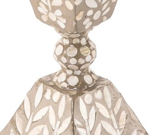 Quemador de Incienso de Resina de Nácar Beige de Lujo, Mabkhara, Incienso Árabe Oud, Hecho a Mano, Decoración Religiosa para el Hogar - Product Image 1