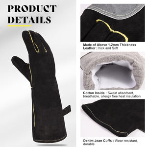 Guantes de Soldadura con Logotipo Personalizado, Alta Calidad, Palma Reforzada, Resistentes al Fuego, Diseño Personalizado, Guantes de Seguridad para Soldadura - Product Image 5
