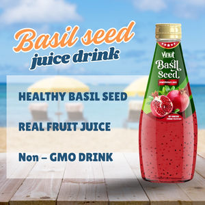 Muestra gratis VINUT Bebida de semilla de albahaca con jugo de Granada ISO HALAL KOSHER Etiqueta privada Precio al por mayor OEM ODM - Product Image 2
