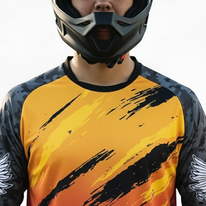 Maillot de cyclisme d'hiver à manches longues pour homme, respirant, séchage rapide, vente en gros, pour motocross, descente, tout-terrain, VTT - Product Image 4