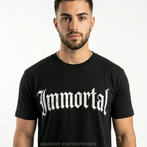 Camiseta de Hombre al por Mayor, Diseño Personalizado con Gráficos de Calaveras y Vampiros, Camiseta de Algodón con Impresión de Alta Calidad, Proveedor de Fábrica - Product Image 6