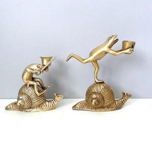 Porte-bougie double singe en métal doré de luxe, figurine décorative, support de bougie artistique, centre de table moderne, décoration intérieure - Product Image 5