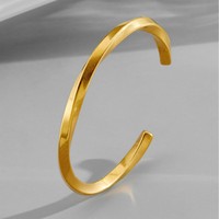 Brazalete de Acero Inoxidable Pulido de Primera Calidad, Grabado, para Regalos Personalizados