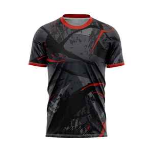 เสื้อฟุตบอลคุณภาพสูงสำหรับทุกเพศ พิมพ์ลายดิจิทัล ระบายอากาศได้ดี สำหรับทีมมืออาชีพ  โลโก้สั่งทำได้ ผลิตจากโพลีเอสเตอร์ 100% - Product Image 5