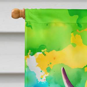 Hippie Animal Malvi vache grand porche pôle décoratif cour bannière multicolore Polyester maison tenture murale œuvre multicolore - Product Image 3