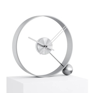 Reloj de Mesa Moderno y Contemporáneo para Decoración del Hogar, Elegante Reloj de Escritorio con Detalles en Dorado, Material de Madera, Silencioso, con Sensor Táctil, de Cuarzo - Product Image 2