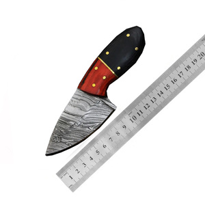 Couteau tactique en acier Damas avec étui, lame fixe pleine longueur, couteau de chasse de qualité supérieure, manche en G10 noir, couteau de camping - Product Image 6