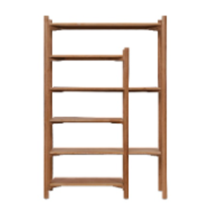 Mueble Librería para Villas y Casas Hecho de Madera de Teca Sólida con Acabado Natural - Product Image 5