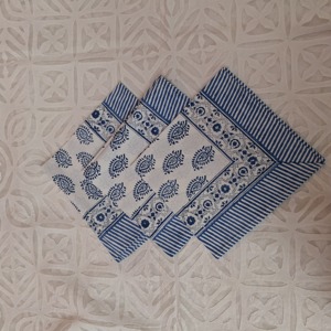 Ensemble de serviettes rectangulaires de luxe imprimées en coton 100% faites à la main, 6 pièces, 60x60cm, style traditionnel, décoration de table, textiles Channi - Product Image 2