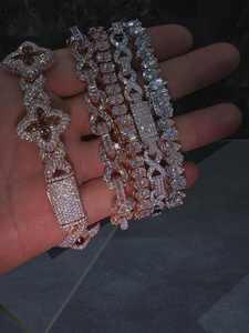 Conjunto de Pulseras de Tenis de Lujo con Incrustaciones de Diamantes y Moissanita, Joyería Hip Hop, Cadena de Eslabones Brillante, Certificado IGI, Unisex, Oro, Plata, Oro Rosa - Product Image 5