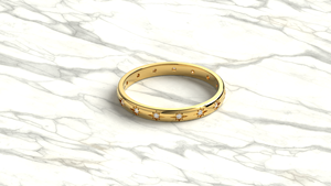 Luxury 18K Gold Starburst Round <b>Diamond</b> <b>Ring</b> Star Engraved Full Eternity Band Celestial Wedding <b>Ring</b> Fine Jewelry Unisex - Product Image 3