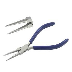 140mm <b>Nose</b> Plier Serrated PVC Handles for Crimping Cutting Wire Stripper Fishing Circlip DIY Jewelry Making Crafts OEM Support - Product Image 1