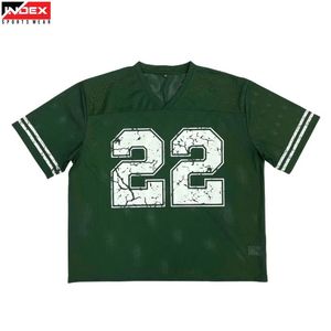 Camiseta de Fútbol Americano Personalizada con Cuello en V, Manga Corta, Malla Negra, Roja y Naranja, Número 00, Nombre del Equipo, Personalizada y Transpirable - Product Image 4