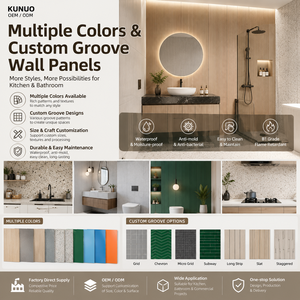 Panneau mural SPC aspect bois naturel, imperméable et résistant à l'humidité, revêtement mural pour salon, fond de télévision, salle de sport - Product Image 4