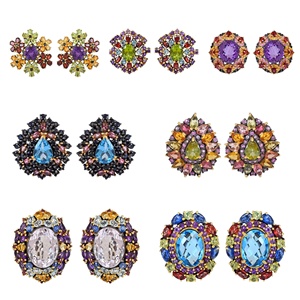 Pendientes de Plata de Ley S925 con Amatista en Forma de Flor, Chapados en Oro de 18K, Estilo Bohemia, Joyería de Fiesta para Mujer, Engaste de Bisel - Product Image 5