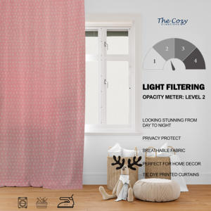 Cortina de Algodón con Estampado Tie Dye Bohemio, Hecha a Mano, para Ventana, para Apartamento, Villa, Hotel, Venta al por Mayor en India - Product Image 6