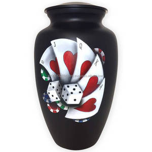 Urna de recuerdo de aluminio personalizada al por mayor, urna de cremación grande para cenizas humanas y de mascotas, suministros funerarios con impresión en ángulo - Product Image 3