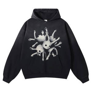 Sweat-shirt en coton confortable et élégant de haute qualité, vêtements d'hiver, ensemble unisexe, fabricants de vêtements, 300 grammes - Product Image 5