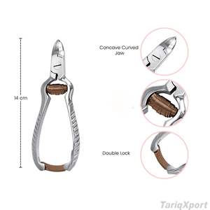 Cortauñas Profesional de Acero Inoxidable de Lujo con Cuchilla Curva, Punta Puntiaguda y Abertura de Mandíbula Ancha para Cortar Uñas de Manos y Pies - Product Image 5