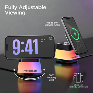 Hypergear PowerFold Cube RGB, Base de Carga Inalámbrica 3 en 1, Cargador Multifuncional Conveniente - Product Image 6