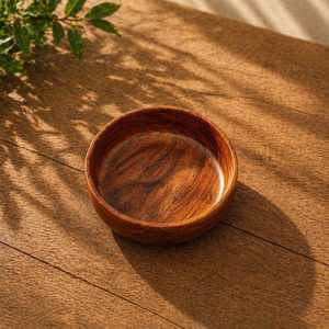 Bol à fruits en bois biologique, bol en bois classique, charme rustique, bol en bois naturel pur, bol de service artisanal en bois - Product Image 6
