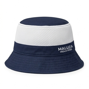 Sombrero de Pescador con Costuras en Color de Contraste, Unisex, Casual, de Poliéster, con Parche de Logotipo Personalizado, Estilo Hip Hop, Protección Solar para Exteriores - Product Image 1