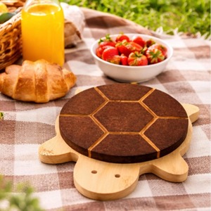 Sous-verre en bois en forme de tortue pour la protection de la table, design animal élégant, peut être utilisé sous les bougies ou comme petits objets décoratifs - Product Image 6