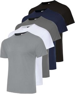 T-shirt unisexe personnalisable en tissu Dobby polyester/coton durable 240 g/m², col rond lavé, coupe classique, écologique - Product Image 2